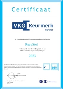 RecyStel is partner van VKG Keurmerk